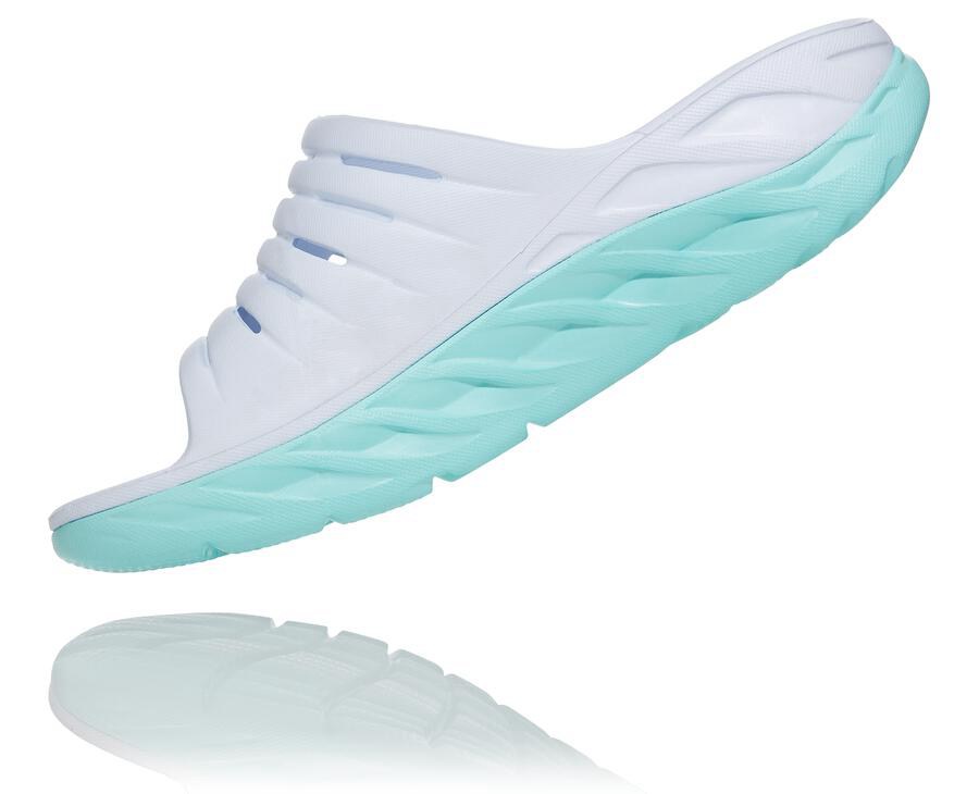 Claquette Hoka One One Ora Recovery Femme - Blanche/Bleu - RGP-973840